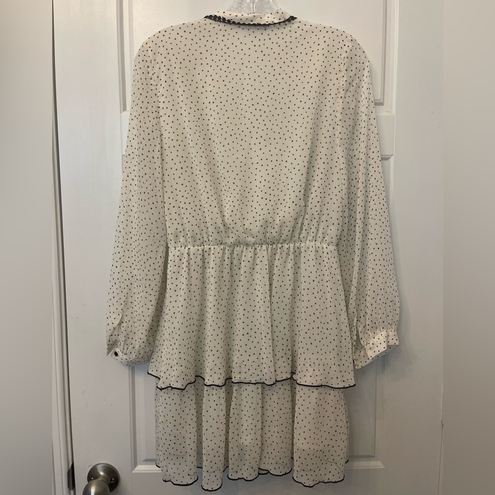 Zara Woman’s White/Black Polka Dot Tiered Mini Dress Small
Preloved No Flaws - Picture 9 of 9